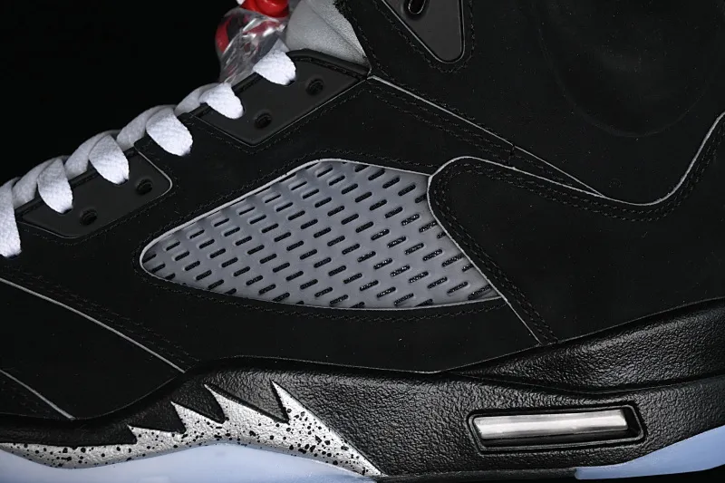 All categories Air Jordan Jordan series basketball shoes Air Jordan 5 pure original version Air Jordan 5 Black "Metallic Reimagined" AJ5 Joe 5 black silver HF3975-001